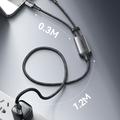 Joyroom S-A57 100W 2-i-1-opladerkabel - 1.5m - grå