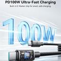 Joyroom S-A65 magnetisk USB-C-kabel - 100W/1.2m - sort