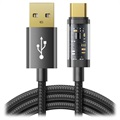 Joyroom USB-A/USB-C Datakabel til Hurtig Opladning - 1.2m - Sort