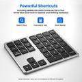 K-35 Bluetooth Keypad Slim 35-Keys Computer Laptop Keyboard Tablet Accessories - Sort Grå