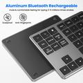 K-35 Bluetooth Keypad Slim 35-Keys Computer Laptop Keyboard Tablet Accessories - Sort Grå