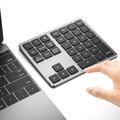 K-35 Bluetooth Keypad Slim 35-Keys Computer Laptop Keyboard Tablet Accessories - Sort Grå