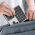 K-35 Bluetooth Keypad Slim 35-Keys Computer Laptop Keyboard Tablet Accessories - Sort Grå