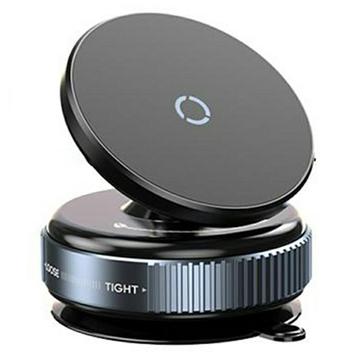 K009 Kompakt magnetisk biltelefonholder til instrumentbræt og forrude - sort