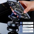 K009 Kompakt magnetisk biltelefonholder til instrumentbræt og forrude - sort