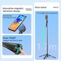 K05 magnetisk stativ-selfiestang med Bluetooth-fjernbetjening - sort