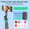 K05 magnetisk stativ-selfiestang med Bluetooth-fjernbetjening - sort