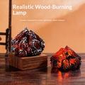 K06 LED-lampe med kulflamme / natlampe, der ligner et brændende træ