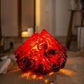 K06 LED-lampe med kulflamme / natlampe, der ligner et brændende træ