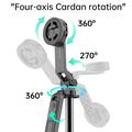 K06 Magnetisk Bluetooth-selfiestang med to arbejdslamper - 170cm - sort