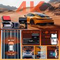 K19 dobbelt bilkamera i 4K Ultra HD med GPS og WiFi - sort