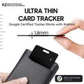 K2 Smart Tracker i kortformat til Android Find My Device - Google-certificeret - Sort