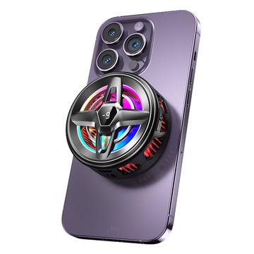 K25 Magnetisk telefonkøler med digitalt display - sort