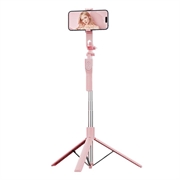 K50 Bluetooth Selfie Stick-stativ med TikTok-fjernbetjening, 6-tilstandslys