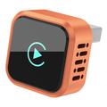K6 Ultra1 2-i-1 trådløs CarPlay/Android Auto-adapter – Bluetooth 5.4, dual-band WiFi – Orange