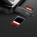 KAWAU C307 Mini bærbar USB3.0 kortlæser SD+TF 2-i-1 kortlæser med cover / enkelt drevbogstav