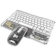 KB333 Gennemsigtigt Bluetooth-tastatur og -mus - hvid