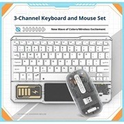 KB333 Gennemsigtigt Bluetooth-tastatur og -mus - hvid