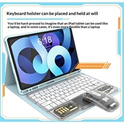 KB333 Gennemsigtigt Bluetooth-tastatur og -mus - hvid