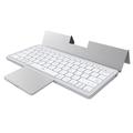 KF 8700 Foldbart trådløst tastatur med touchpad og polyuretan-etui - Sølv