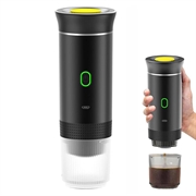 KF-JN-02 3-i-1 bærbar elektrisk espressomaskine til camping - sort