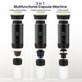 KF-JN-02 3-i-1 bærbar elektrisk espressomaskine til camping - sort