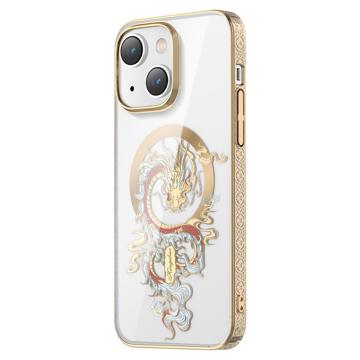 Kingxbar Myth Series iPhone 14 Plus Cover - Gyldne Drage