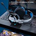 KOTION EACH G2000BT Stereo Gaming Headset Støjreducerende Over Ear-hovedtelefoner med aftagelig mikrofon - Rød