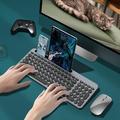 KS184 trådløst tastatur- og musesæt med holder til tablet/smartphone