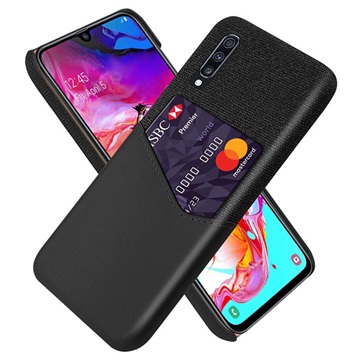 KSQ Samsung Galaxy A70 Cover med Kort Lomme - Sort