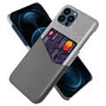 KSQ iPhone 13 Pro Cover med Kort Lomme - Grå