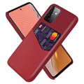 KSQ Samsung Galaxy A72 5G Cover med Kort Lomme - Rød