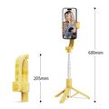 KT08 gimbal-stabilisator med stativ og magnetisk fyldlys - gul