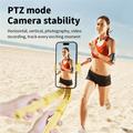 KT08 gimbal-stabilisator med stativ og magnetisk fyldlys - gul