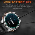 KT80 Sports Smart Watch - 3ATM vandtæt, Bluetooth-opkald, 1.46" HD-berøringsskærm, integreret lommelygte