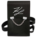 Karl Lagerfeld Autograph Chain Skuldertaske til Smartphone - Sort