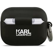 AirPods Pro 3 Karl Lagerfeld Choupette Head 3D silikoneetui - Sort