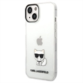 Karl Lagerfeld Choupette Logo iPhone 14 Plus Cover - Gennemsigtig