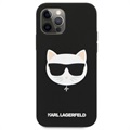 Karl Lagerfeld Choupette iPhone 12 Pro Max Silikone Cover - Sort
