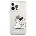 Karl Lagerfeld Gennemsigtig iPhone 13 Pro Max TPU Cover - Choupette Eat