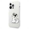 Karl Lagerfeld Gennemsigtig iPhone 14 Pro Max TPU Cover - Choupette Eat