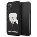 Karl Lagerfeld Embossed Glitter iPhone 11 Pro Max Hybrid Cover - Sort