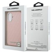 iPhone 16 Karl Lagerfeld FW Stamped Karl MagSafe Cover - lyserød