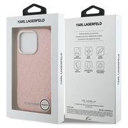 iPhone 16 Pro Max Karl Lagerfeld FW Stamped Karl MagSafe Cover - lyserød