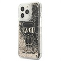 Karl Lagerfeld Gatsby Liquid Glitter iPhone 13 Pro Cover - Sort