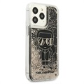 Karl Lagerfeld Gatsby Liquid Glitter iPhone 13 Pro Cover - Sort