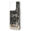 Karl Lagerfeld Gatsby Liquid Glitter iPhone 13 Pro Cover - Sort