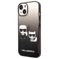 Karl Lagerfeld Gradient Karl & Choupette iPhone 14 Cover - Sort