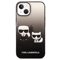 Karl Lagerfeld Gradient Karl & Choupette iPhone 14 Cover - Sort
