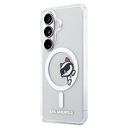 Samsung Galaxy S26+ Karl Lagerfeld IML Choupette Peekaboo Logo magnetisk cover - gennemsigtigt
